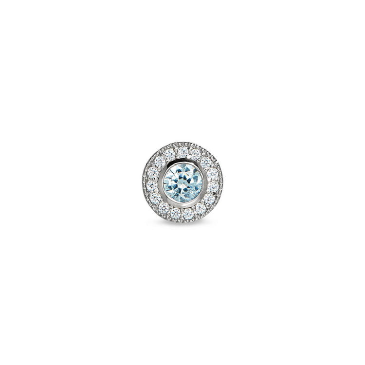 March Birthstone Necklace Charm