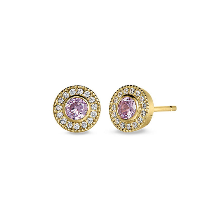 October Birthstone Stud Earrings