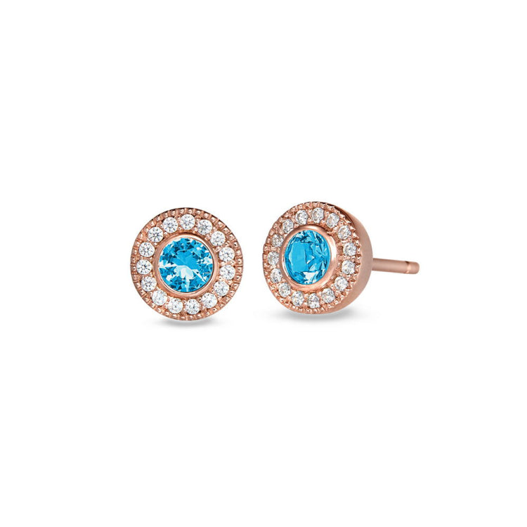 December Birthstone Stud Earrings