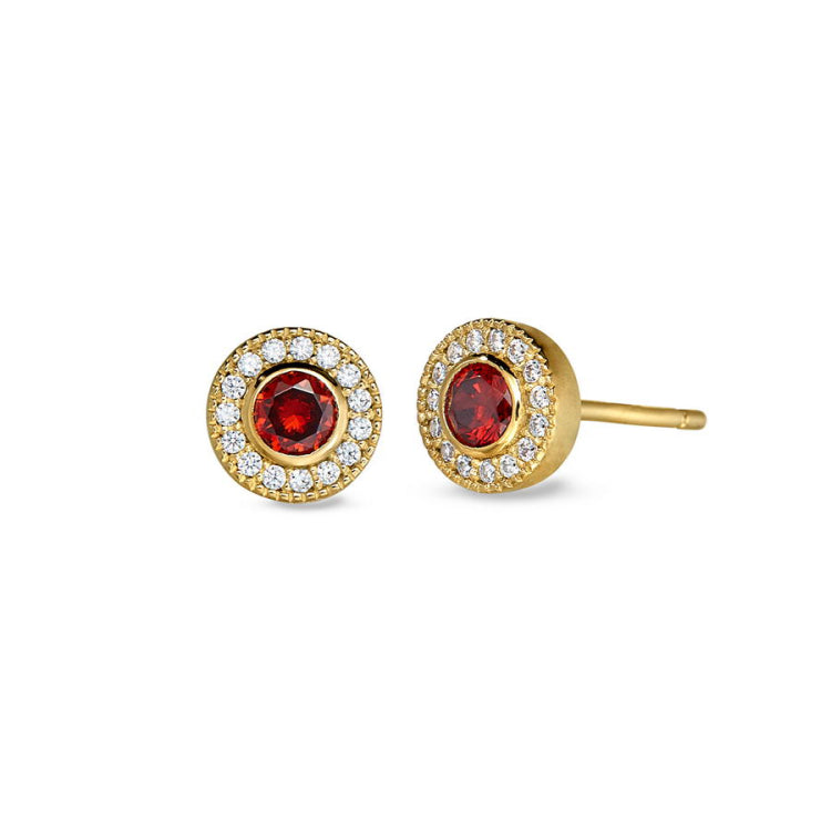 January Birthstone Stud Earrings