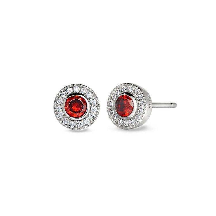 January Birthstone Stud Earrings