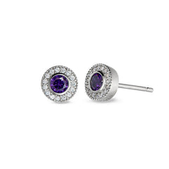 February Birthstone Stud Earrings