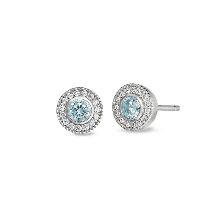 March Birthstone Stud Earrings