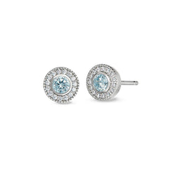 March Birthstone Stud Earrings