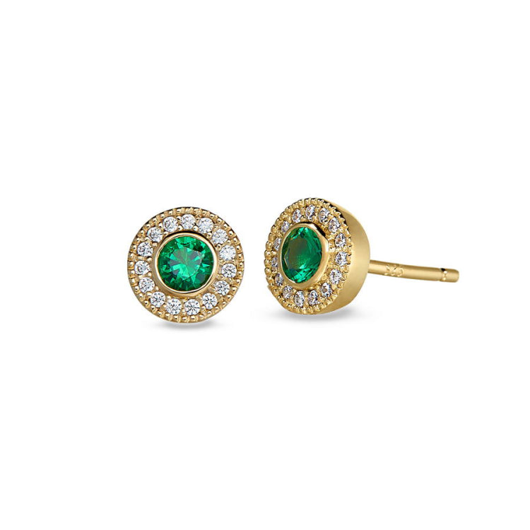 May Birthstone Stud Earrings