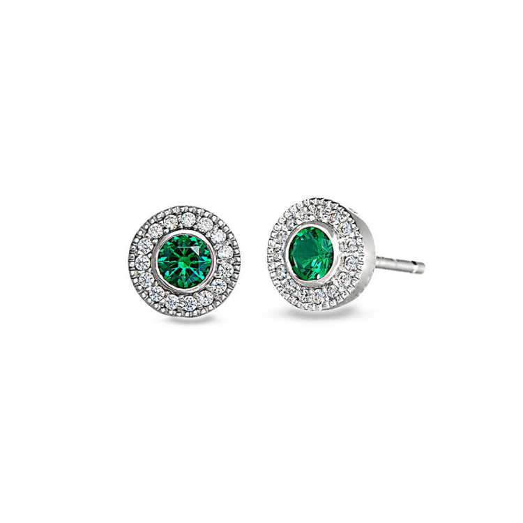 May Birthstone Stud Earrings