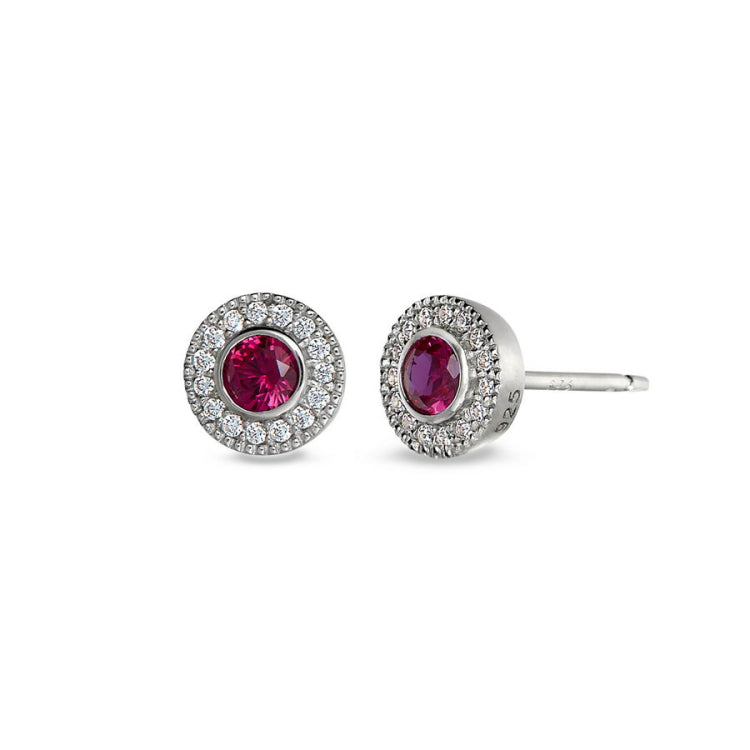 July Birthstone Stud Earrings