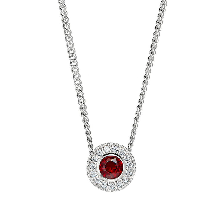 January Birthstone Pendant