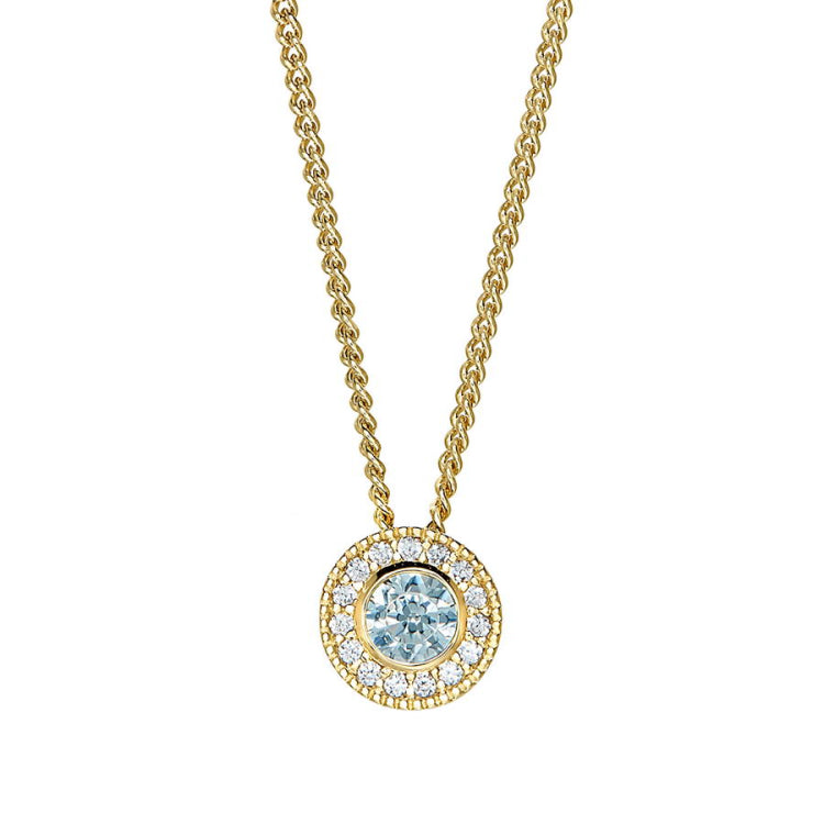 March Birthstone Pendant