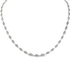 Three Stone Marquis Chain Necklace