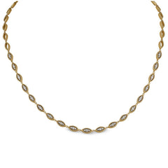 Three Stone Marquis Chain Necklace