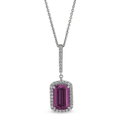 Emerad Cut Pink Stone Pendant