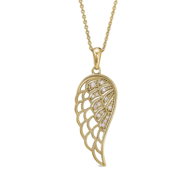 Feathered Angel Wing Pendant