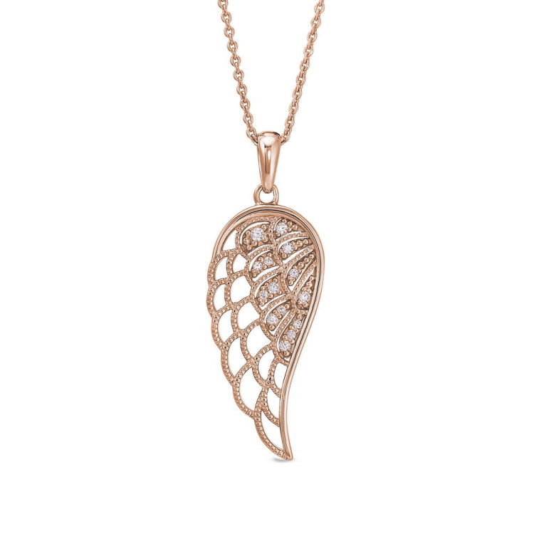 Feathered Angel Wing Pendant