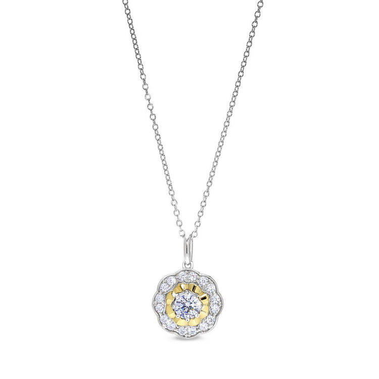 Two Tone Flower Pendant