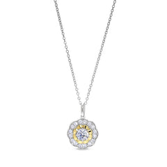 Two Tone Flower Pendant