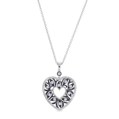 Two Tone Open Heart Pendant