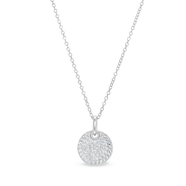 Round Micropave Disc Pendant