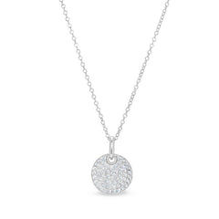 Round Micropave Disc Pendant