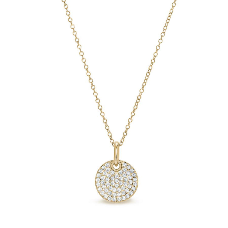 Round Micropave Disc Pendant