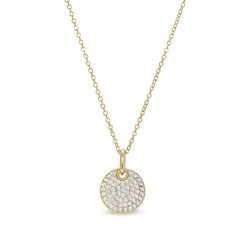 Round Micropave Disc Pendant