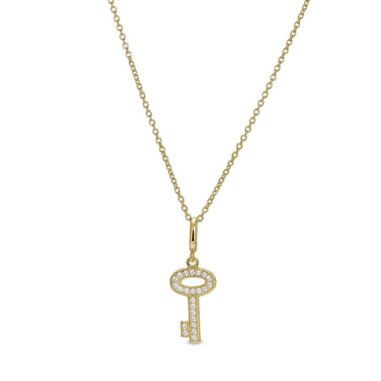 Micropave Key Pendant