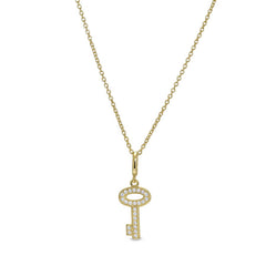 Micropave Key Pendant