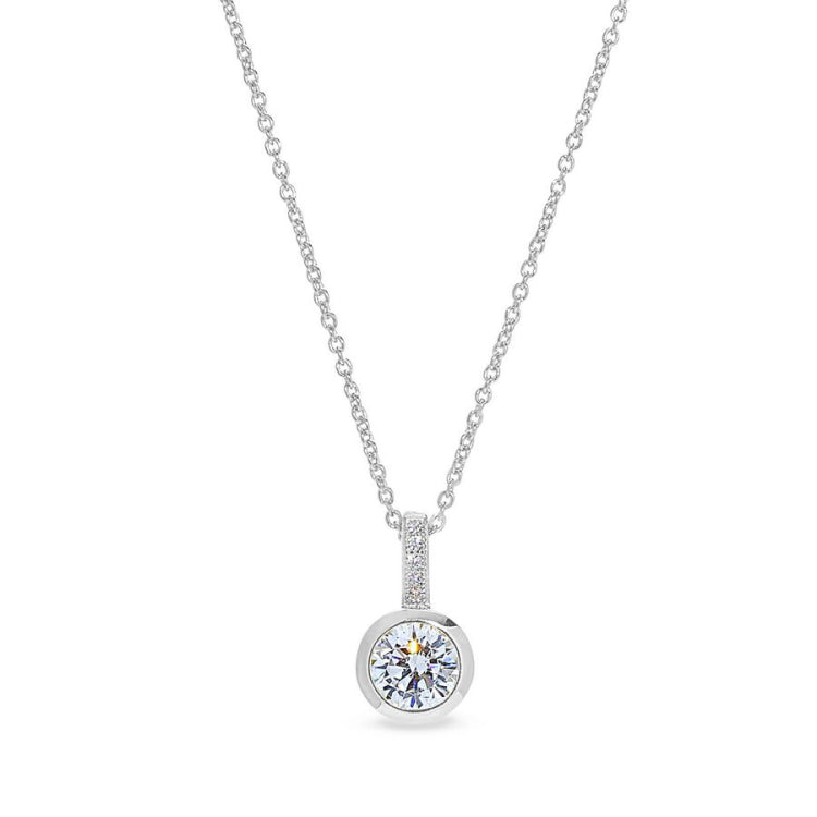 Round Bezel Drop Pendant