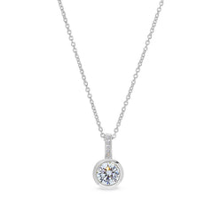 Round Bezel Drop Pendant