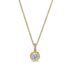Round Bezel Drop Pendant