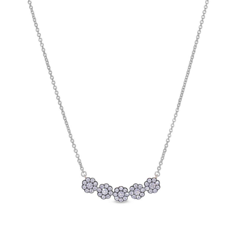 Five Round Flower Necklace