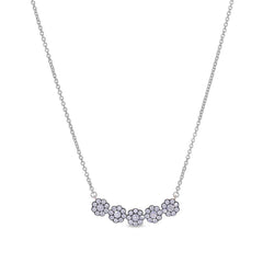 Five Round Flower Necklace