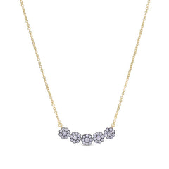 Five Round Flower Necklace