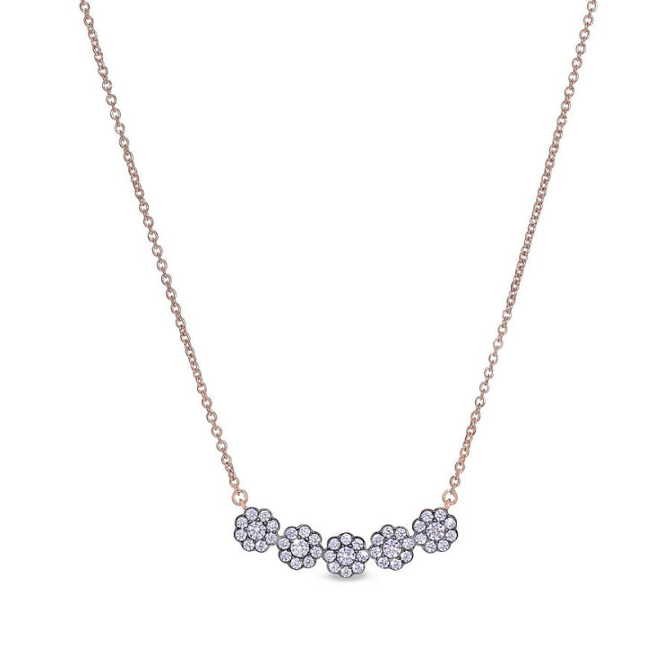 Five Round Flower Necklace