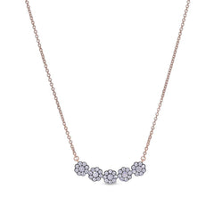 Five Round Flower Necklace