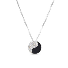 Black Enamel Yin Yang Pendant
