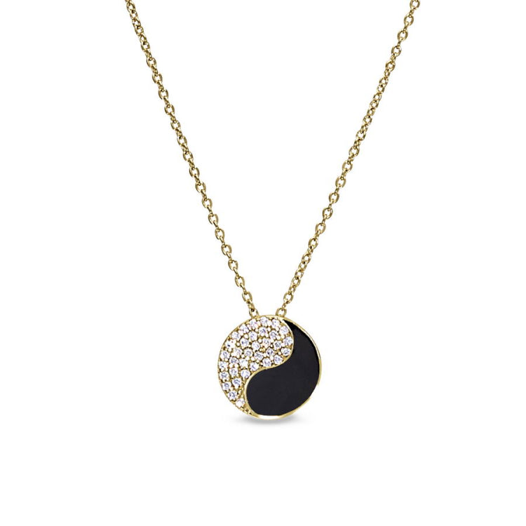 Black Enamel Yin Yang Pendant