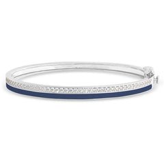 Navy Enamel Bangle Bracelet