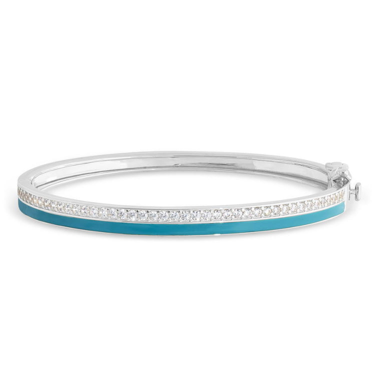 Turquoise Enamel Bangle Bracelet