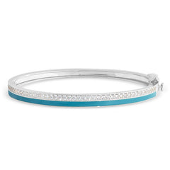 Turquoise Enamel Bangle Bracelet