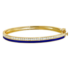 Navy Enamel Bangle Bracelet