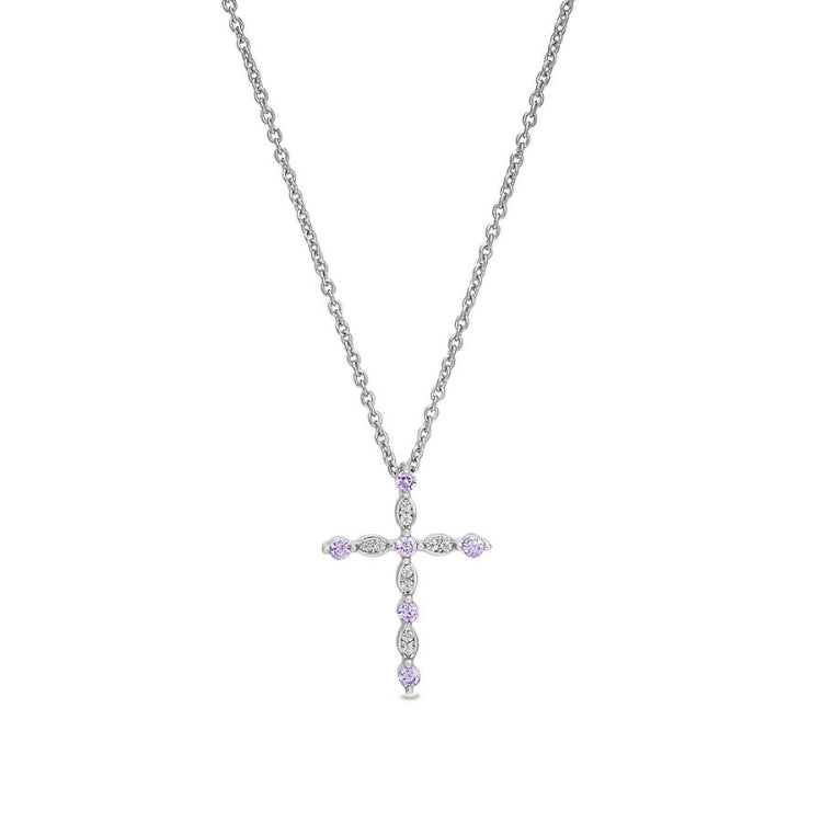 October Birthstone Cross Pendant