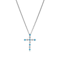 December Birthstone Cross Pendant