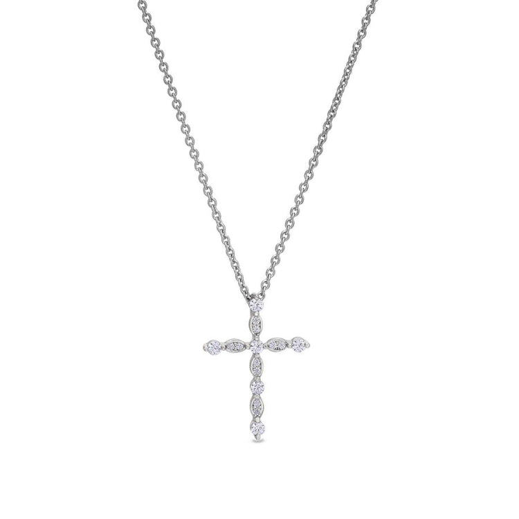April Birthstone Cross Pendant
