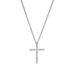 June Birthstone Cross Pendant
