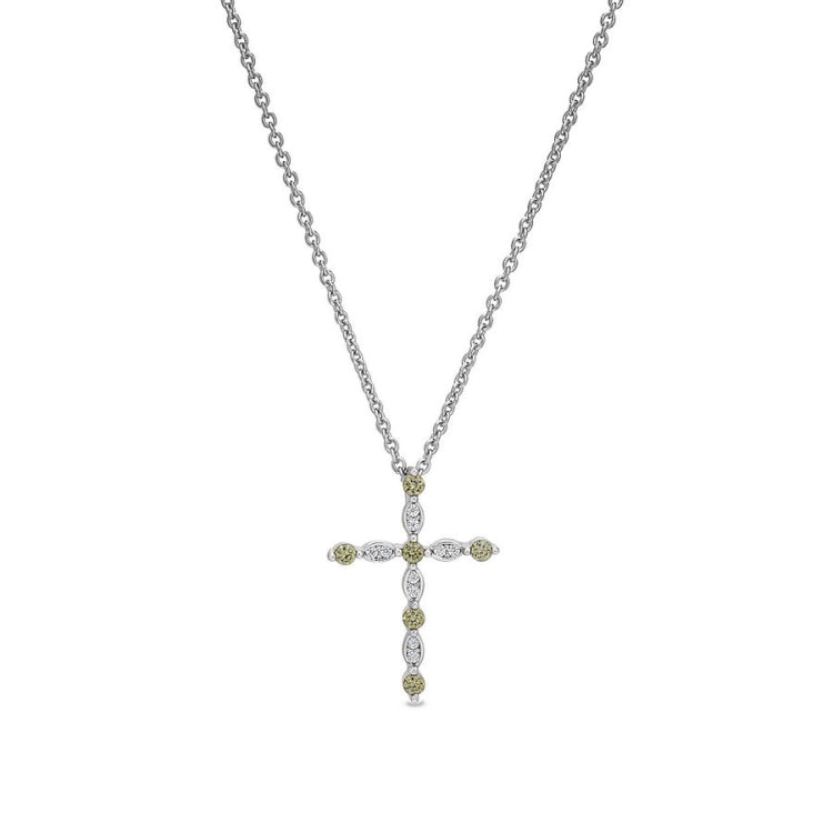 August Birthstone Cross Pendant