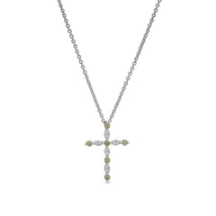 August Birthstone Cross Pendant