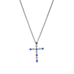 September Birthstone Cross Pendant