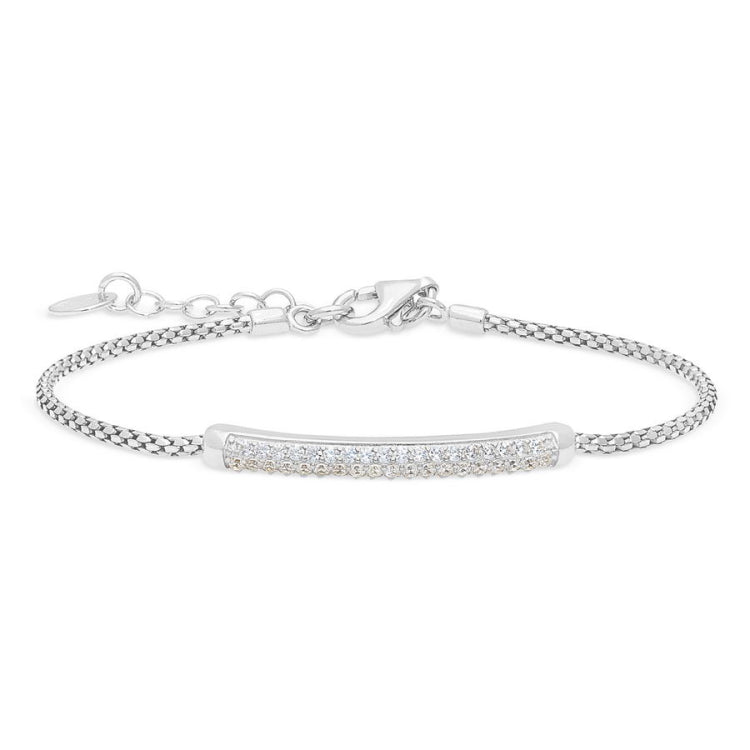 Two Bar Rounded Box Chain Bracelet