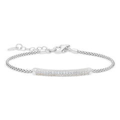 Two Bar Rounded Box Chain Bracelet